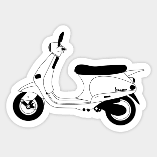 Vespa ET2/ET4 Black Outline Sticker